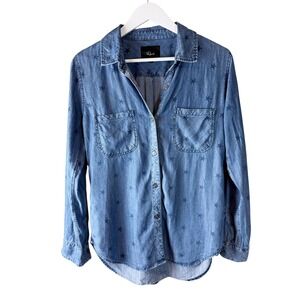 Rails Carter Pigment Stars Denim Button Down Shirt Chambray‎ Women's